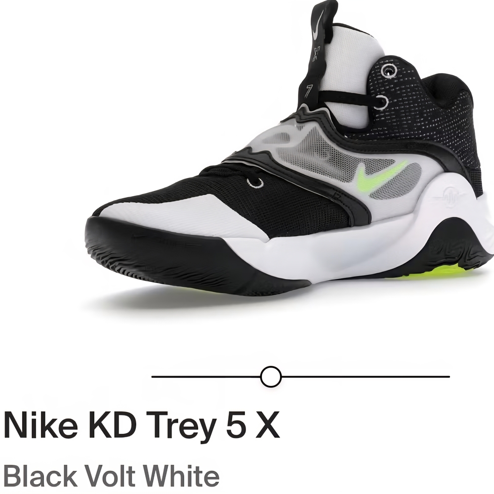 Nike KD Trey MENS Sneakers - Black, Volt, White - Picture 8 of 9